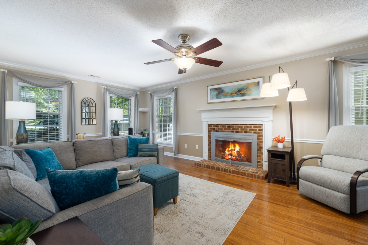 portrait of family standing together